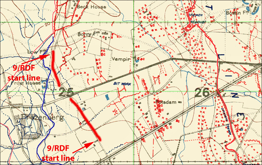 Downing James Trench Map